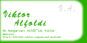 viktor alfoldi business card